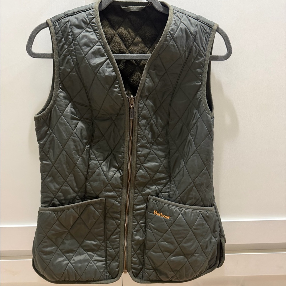 Barbour Olive Quilted Vest